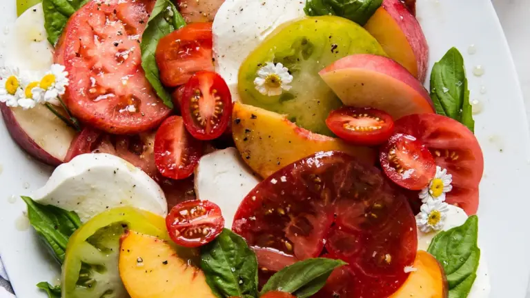 Peach and Tomato Caprese Salad