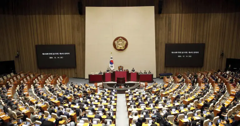 South Korean president Yoon Suk Yeol impeached by parliament 2 weeks after short-lived martial law decree