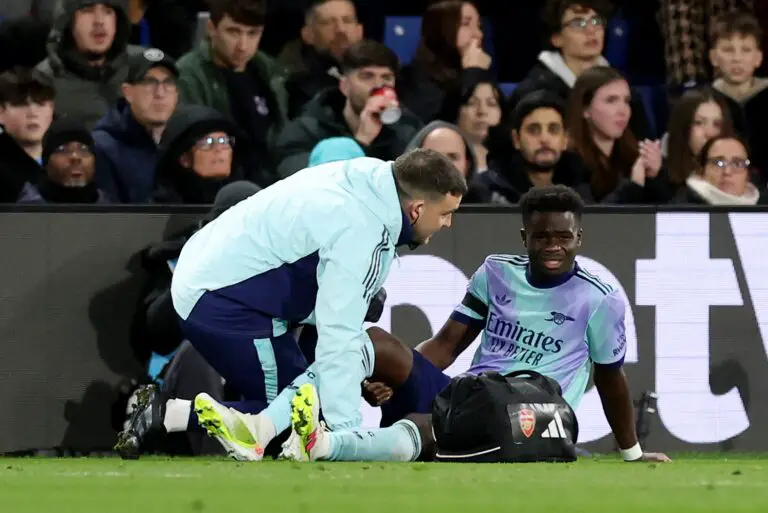 Arsenal star Bukayo Saka will be out for two months with hamstring injury